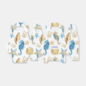 Seashells Pattern Beach Wedding Favor Boxes Geschenkschachtel (Ungefaltet)