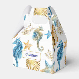 Seashells Pattern Beach Wedding Favor Boxes Geschenkschachtel