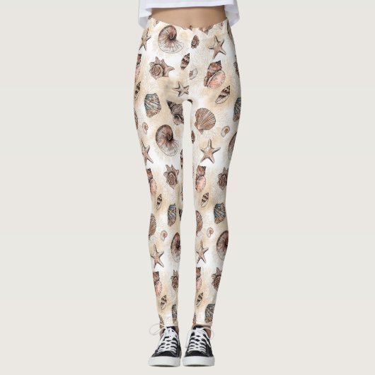 Seashells Pattern Leggings (Vorderseite)
