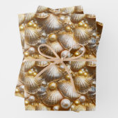 Seashells Perlen Goldperle Glanzmuschel Muschel Geschenkpapier Set (Beispiel)