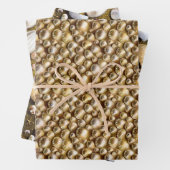 Seashells Perlen Sandstrand Muscheln Goldschimmer Geschenkpapier Set (Beispiel)