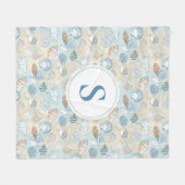 Seashells Personalisiert Fleecedecke (Vorderseite (Horizontal))