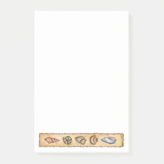 Seashells Post-it Klebezettel (Vorderseite)