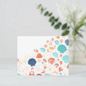 Seashells Postkarte (Stehend Vorderseite)