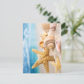 Seashells Postkarte (Stehend Vorderseite)