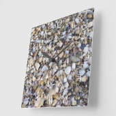 Seashells Quadratische Wanduhr (Winkel)