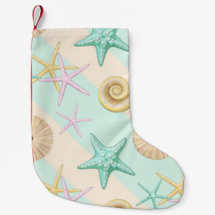 Seashells Retro Pastel Sea Life Kleiner Weihnachtsstrumpf