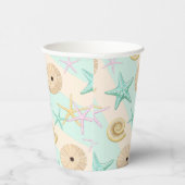 Seashells Retro Pastel Sea Life Pappbecher (Rechts)