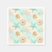 Seashells Retro Pastel Sea Life Serviette (Vorderseite)
