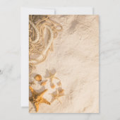 Seashells Rope Sand Burgundy Brautparty Einladung (Rückseite)