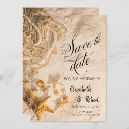 Seashells Rope Sand Save the Date