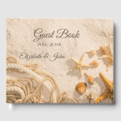 Seashells Rope Sand Wedding Gästebuch (Vorderseite)