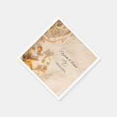 Seashells Rope Sand Wedding Serviette (Ecke)