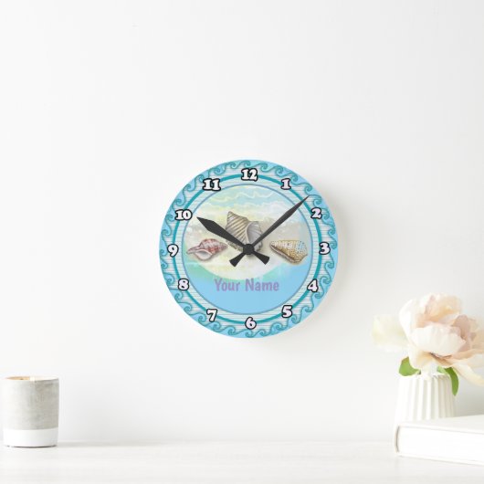Seashells Runde Wanduhr (Zuhause)