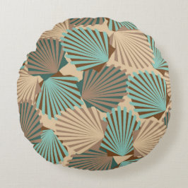 Seashells Rundes Kissen