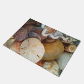 Seashells Sand Dollar Beach Theme Fußmatte (Schrägansicht)