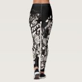 Seashells Schwarzweiß Leggings (Rückseite)