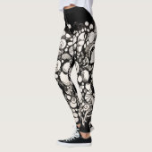 Seashells Schwarzweiß Leggings (Links)