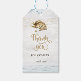 Seashells, Sea, String Lights Script Geschenkanhänger