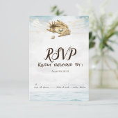 Seashells, Sea, String Lights Script Lights UAWG Einladung (Stehend Vorderseite)