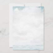 Seashells, Sea, String Lights Script-Verlobung Einladung (Rückseite)