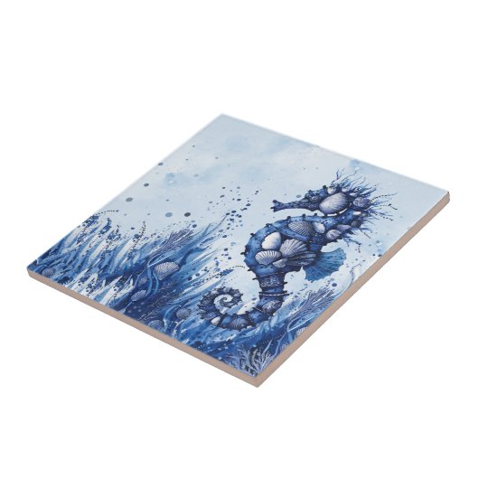 Seashells Seahorse Fliese (Seite)