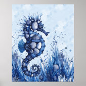 Seashells Seahorse Poster (Vorne)