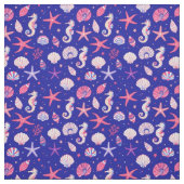 Seashells Seahorses and Seastars Stoff (Muster)