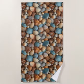 Seashells Seamless Pattern Strandtuch (Vorderseite)