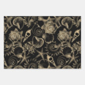 Seashells Seepferd Starfish Elegant unter dem Meer Geschenkpapier Set (Vorderseite 2)