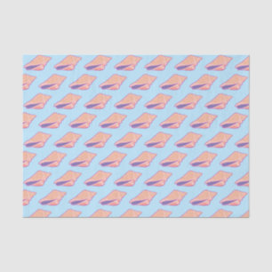 Seashells Simple Sea Ocean Muster Pink Blau Seidenpapier