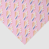 Seashells Simple Sea Ocean Pattern Pink Lila Seidenpapier (Ausschnitt)