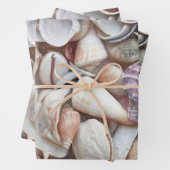 Seashells Sketch Ocean Nautical Beach Decoupage Geschenkpapier Set (Beispiel)