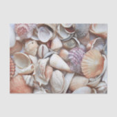 Seashells Sketch Ocean Nautical Beach Decoute Seidenpapier (Vorderseite)