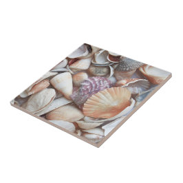 Seashells Sketch Ocean Nautical Beach Thema Fliese