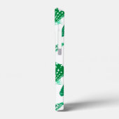 Seashells - smaragdgrün auf weißem Hintergrund Case-Mate iPhone Hülle (Rückseite / Links)