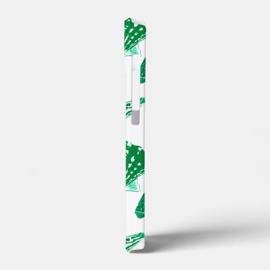 Seashells - smaragdgrün auf weißem Hintergrund Case-Mate iPhone Hülle (Rückseite / Links)