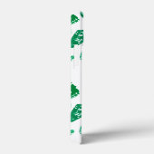 Seashells - smaragdgrün auf weißem Hintergrund Case-Mate iPhone Hülle (Rückseite / Rechts)