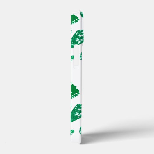 Seashells - smaragdgrün auf weißem Hintergrund Case-Mate iPhone Hülle (Rückseite / Rechts)