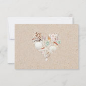 Seashells & Starfish am Strand Wedding UAWG RSVP Karte (Rückseite)