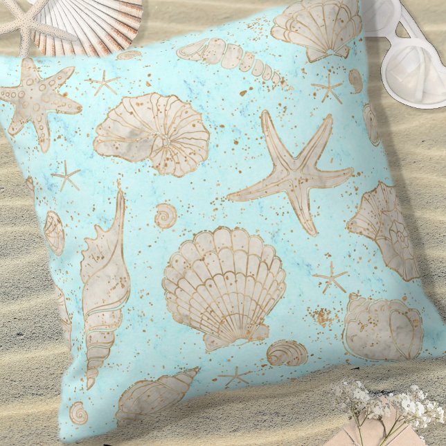 Seashells Starfish Aquarellbone ID782 Kissen (Von Creator hochgeladen)