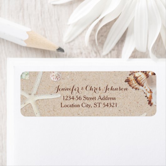 Seashells & Starfish auf der Hochzeitsadresse am S (Insitu)