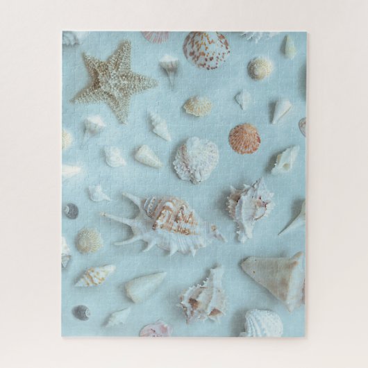 Seashells Starfish Beach Blue Puzzle (Vertikal)