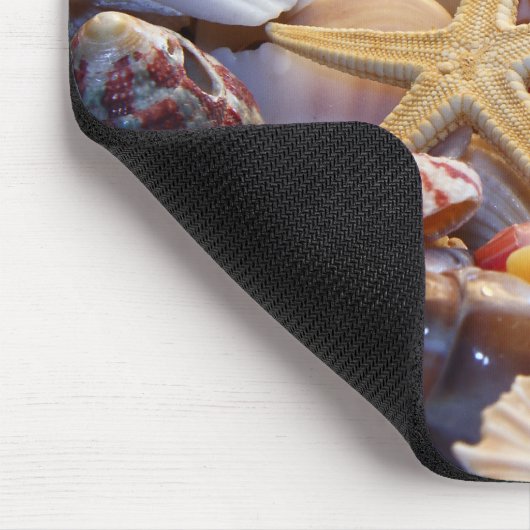 Seashells Starfish & Beach Glass Mousepad (Ecke)