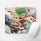 Seashells Starfish & Beach Glass Mousepad (Mit Mouse)