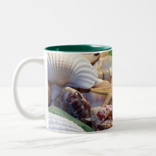 Seashells Starfish & Beach Glass Tasse