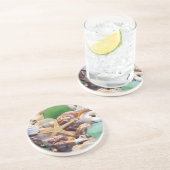 Seashells Starfish & Beach Glass Untersetzer (Seite)