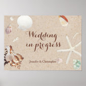 Seashells & Starfish Beach Wedding in Progress Poster (Vorne)