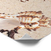Seashells & Starfish Beach Wedding in Progress Poster (Ecke)