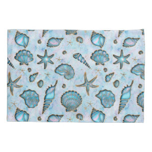 Seashells Starfish Watercolor Opal ID782 Kissenbezug
